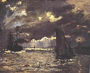 Claude Monet A Seascape, Shipping by Moonlight Germany oil painting artist